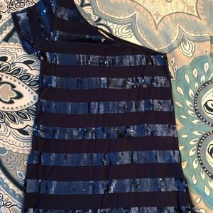 One shouldered sequined top